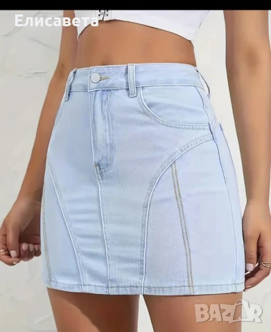 Дамска модерна дънкова пола , снимка 1