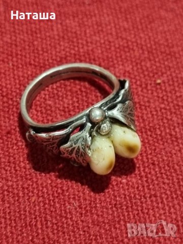 Винтидж пръстен от сребро и злато, снимка 2 - Пръстени - 41937869