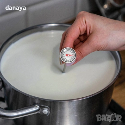 Кухненски термометър за течности и храна до 120°C с предпазна дръжка, снимка 5 - Аксесоари за кухня - 53654189