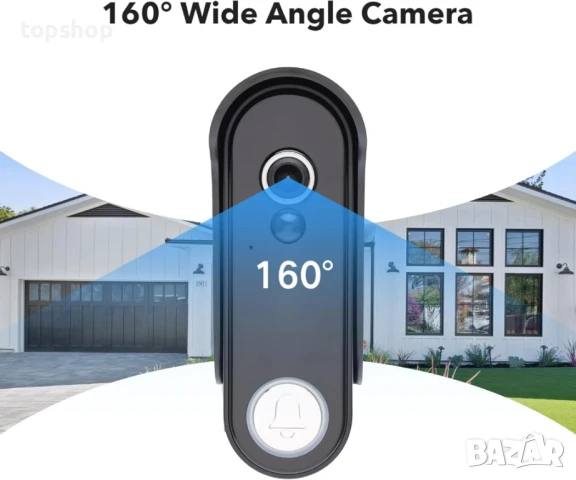 НОВА, ТЕСТВАНА Безжична WiFi видеодомофонна система с видео звънец, 1080P,  7-инчов сензорен екран.., снимка 7 - Други - 50577310