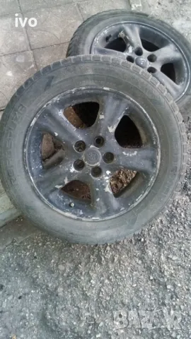 4 броя алуминиеви джанти с гуми 15-5х100 toyota с хубави зимни гуми, снимка 3 - Гуми и джанти - 47702164