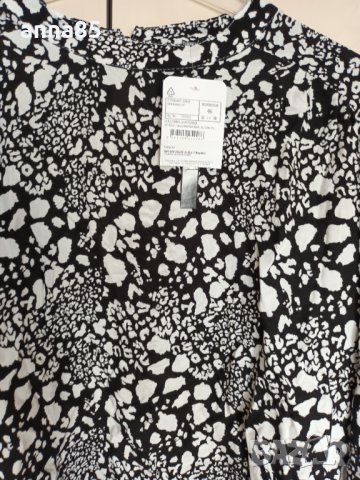 Черно Бяла блузка XL , снимка 2 - Ризи - 39126896