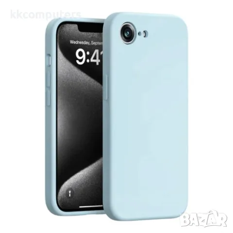 Силиконов кейс bSmart Silicone Soft Cover, За iPhone 16e, Светлосин