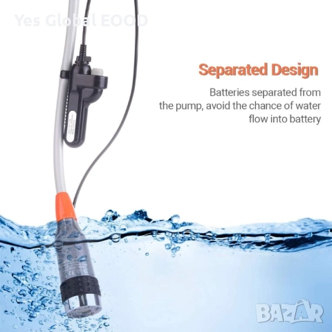 WOLFWILL преносим къмпинг душ с помпа и 2 USB батерии, снимка 2 - Друга електроника - 52421815