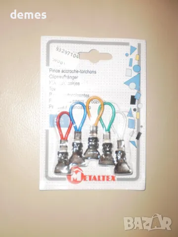 Закачалки с щипка за кърпи-5 броя, снимка 2 - Аксесоари за кухня - 48492261