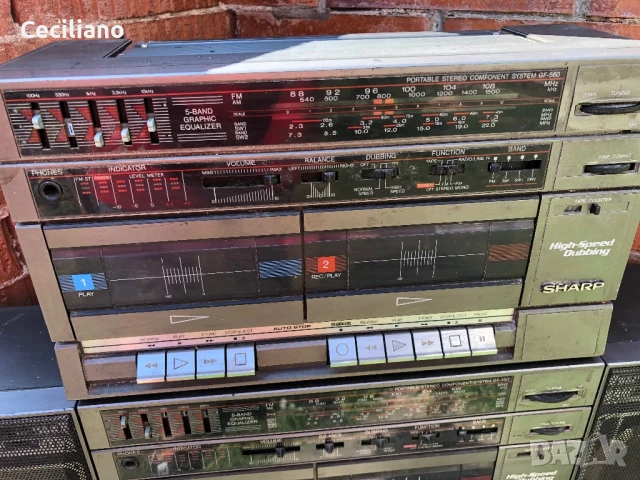 Радиокасетофон SHARP GF 560 Z(D)- два броя в пакет!, снимка 3 - Радиокасетофони, транзистори - 50664316