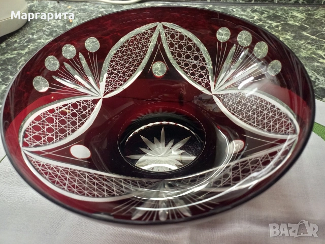 Сервиз червен кристал, снимка 2 - Сервизи - 53565325