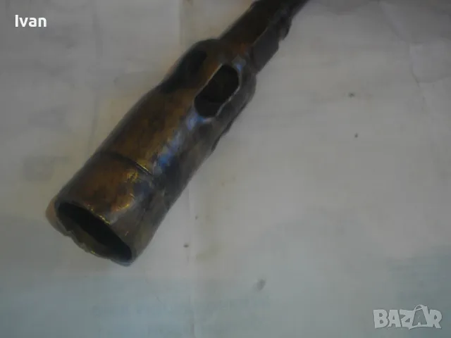 35см ГАЗОВА ГОРЕЛКА СЪС СПУСЪК Старо качество немска ELGA Масивна бакелит бронз, снимка 10 - Други инструменти - 47939396