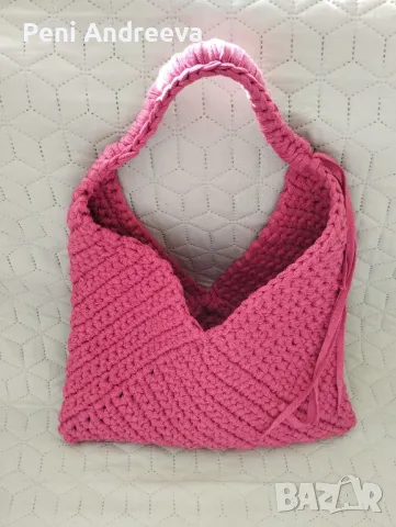 Ръчно плетена чанта , снимка 2 - Чанти - 50380349