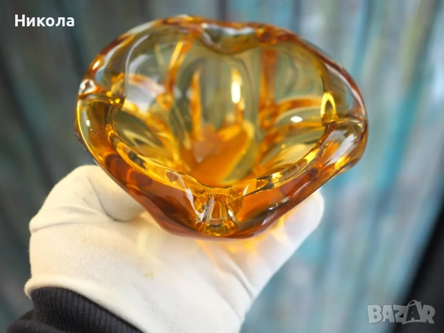 Луксозен пепелник за пури - Murano, Италия 1970г., снимка 5 - Други ценни предмети - 52353160