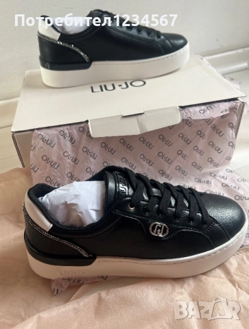 НОВИ маратонки LIU JO от естествена кожа с цирконии, снимка 6 - Маратонки - 51437858