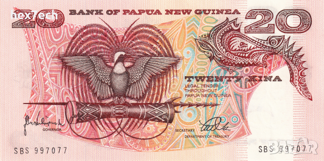 ❤️ ⭐ Папуа Нова Гвинея 1989-2002 20 кина UNC нова ⭐ ❤️, снимка 2 - Нумизматика и бонистика - 44651654
