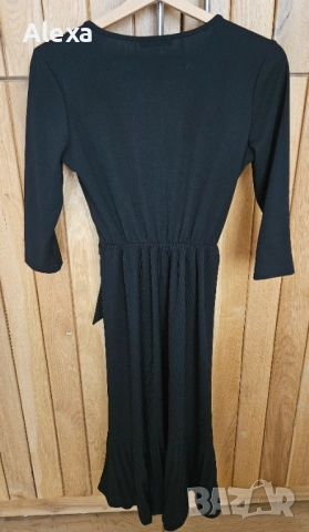 Рокля плисирана в черен цвят марка Reserved размер S, снимка 2 - Рокли - 51896897