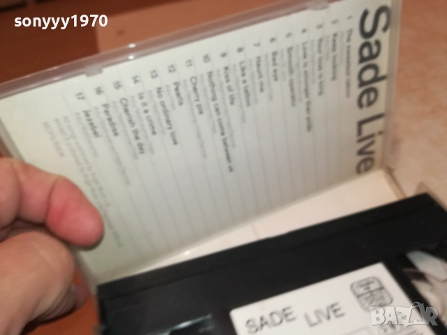 SADE-ORIGINAL HI-FI VHS VIDEO TAPE 2408251058, снимка 17 - Други музикални жанрове - 51470904