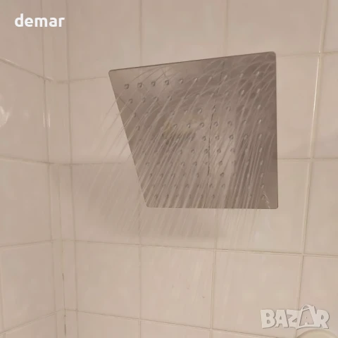 Филтриран душ, 20 см луксозен душ тип „Дъжд“, омекотява твърдата вода, хром, снимка 10 - Душове - 50766664