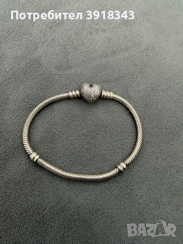 Сребърна гривна Пандора 17см