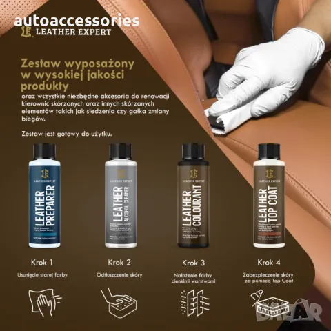 	Комплект за почистване, обновяване и грижа за Черен кожен волан Leather Expert Steering Wheel Care 