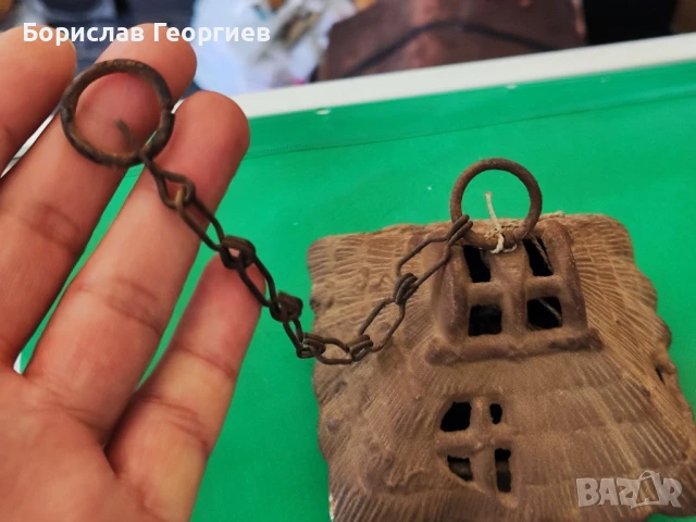 Старо японско чугунено звънче, снимка 2 - Антикварни и старинни предмети - 50890876