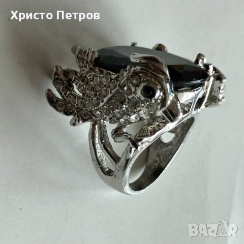 КРАСИВ МАСИВЕН ПРЪСТЕН С КАМЪК, снимка 4 - Пръстени - 39153329