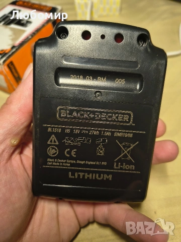 Батерия Black&Decker 18V 1.5Ah | BL1518 , снимка 5 - Други инструменти - 53463556