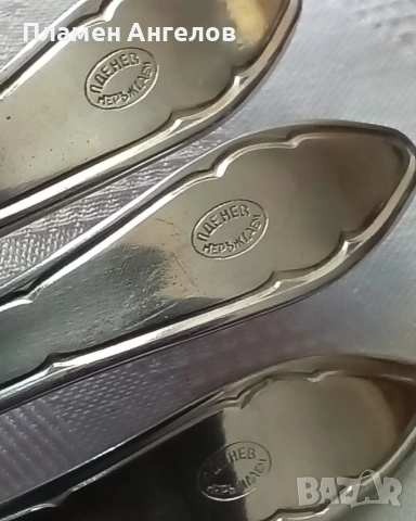 Комплект от 6 броя малки, десертни лъжжички Петко Денев Габрово , снимка 5 - Прибори за хранене, готвене и сервиране - 53756642