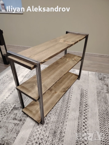 Рафт за обувки (метал и дърво) , снимка 4 - Етажерки - 52673555