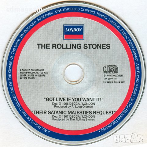 Компакт дискове CD The Rolling Stones – Got Live If You Want It! / Their Satanic Majesties Request, снимка 3 - CD дискове - 35920370