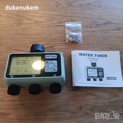 Таймер за поливане с 3 изхода, програмируеми графици, rain delay, ръчен режим, снимка 8 - Напояване - 52546606