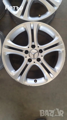 ОРИГИНАЛНИ АЛУМИНИЕВИ ДЖАНТИ МЕРЦЕДЕС В КЛАСА -5x112х66.6-17цола, снимка 3 - Гуми и джанти - 53176478
