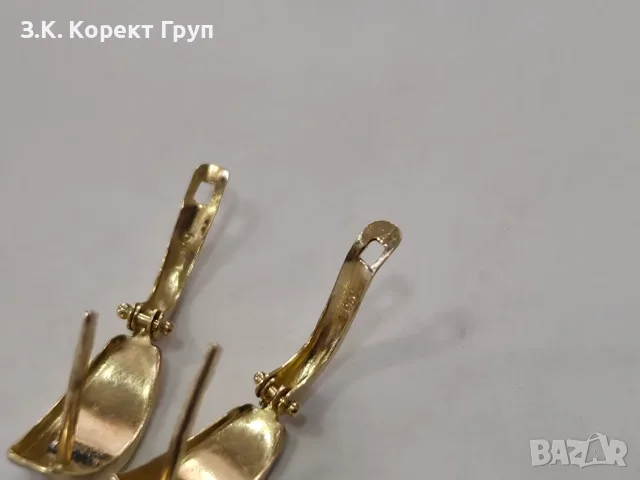 Дамски златени обеци 14К 585 / 1,63 гр., снимка 5 - Обеци - 55854284
