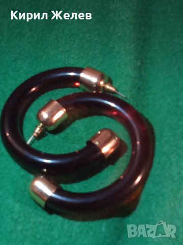 СТАРИ ВИНТИДЖ КАТАЛИНЕНИ ЗЛАТИСТИ АРТ ОБЕЦИ 25559, снимка 7 - Обеци - 35653948