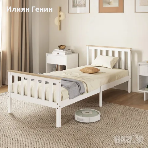 HOMCOM Единична Рамка за Легло, снимка 6 - Спални и легла - 56110269