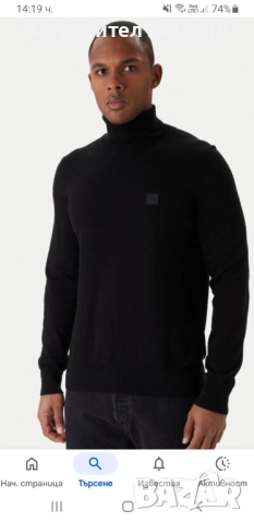 Hugo Boss Akiro _S Cotton Pima Soft Touch Turtleneck Mens Size M НОВО! ОРИГИНАЛ! Мъжко Памучно Поло!, снимка 2 - Пуловери - 52682749
