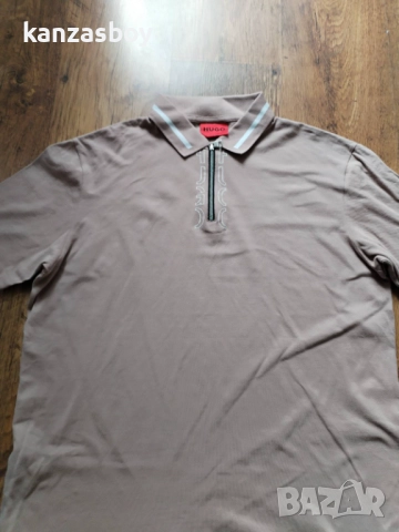 hugo dolmar 213 zip polo - страхотна мъжка тениска SLIM FIT КАТО НОВА ХЛ, снимка 6 - Тениски - 51500955