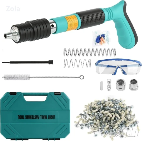 Професионален Мини Пистолет за Различни Размери Пирони IRON512 в Комплект + ПОДАРЪК 50бр. Пирони