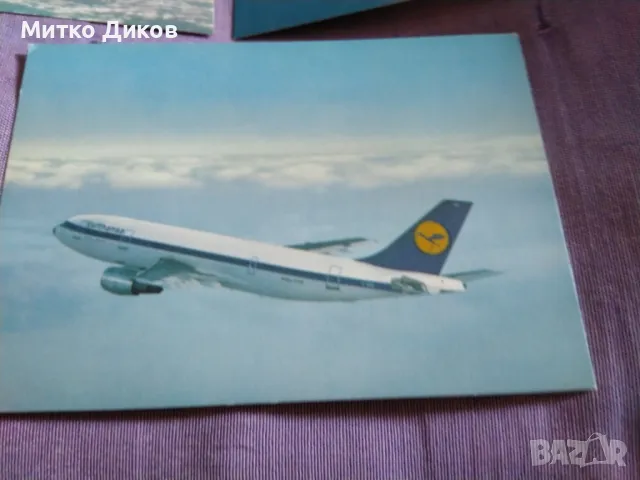 Картички самолети на Луфтханза нови винтидж 150х105мм В 737-В 727-А 380, снимка 2 - Колекции - 49069345