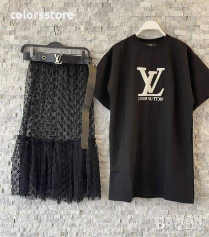 Черен сет Louis vuitton  код D110TY, снимка 3 - Комплекти - 41760993