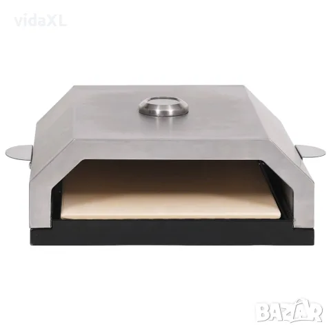 vidaXL Пица фурна с керамична плоча за барбекю на газ/въглища, снимка 5 - Барбекюта - 56147668