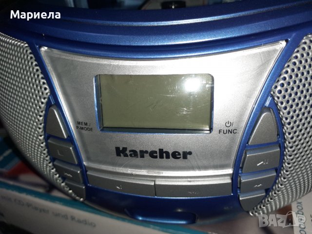 Портативен плйеър син Karcher RR 5025 , CD radio (CD player, FM radio, battery / AC, AUX-In), снимка 14 - Аудиосистеми - 38781982