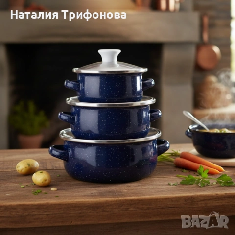 Комплект от 3 тенджери - 16см, 18см, 20см, снимка 6 - Съдове за готвене - 53400301