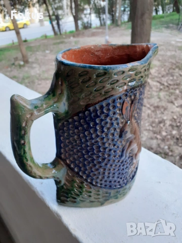 СТАРА КАНА ЧАША ТРОЯНСКА КЕРАМИКА, снимка 7 - Антикварни и старинни предмети - 53486514