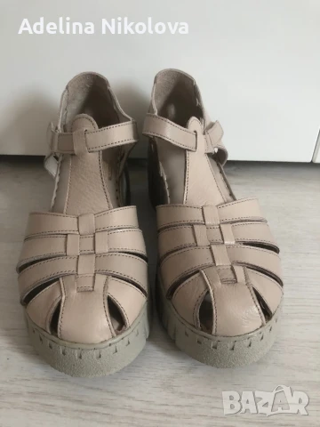 Дамски сандали естествена кожа