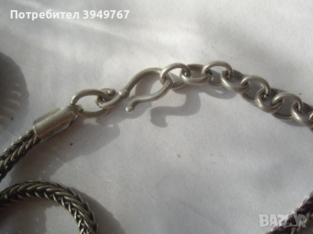 Голямо,старо сребърно колие., снимка 2 - Антикварни и старинни предмети - 51168914