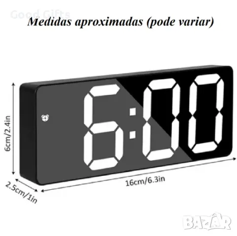 Smart LED Дигитален часовник с големи цифри GH0712l, снимка 4 - Други стоки за дома - 50240481