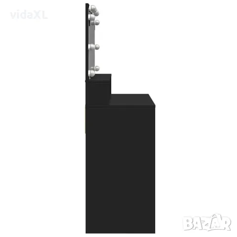 vidaXL Тоалетка с LED, черна, 80x41x134,5 см, снимка 6 - Тоалетки - 56148124