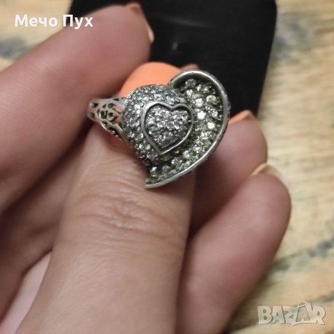 Сребърен пръстен (159), снимка 5 - Пръстени - 40940421