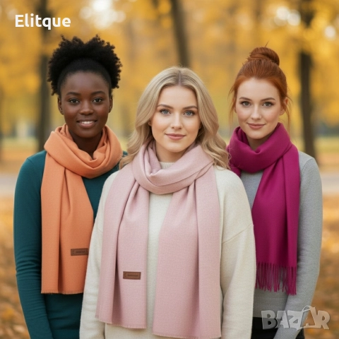 Луксозен кашмирен шал за зимата – Стил и комфорт всеки ден, снимка 3 - Шалове - 52749697
