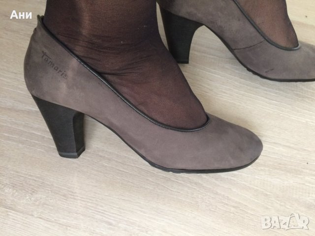 Удобни сиви обувки Tamaris ., снимка 2 - Дамски обувки на ток - 34710714