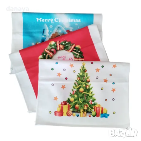 5499 Кухненска коледна кърпа с принт, 57x40 cm, снимка 6 - Хавлиени кърпи - 48153111