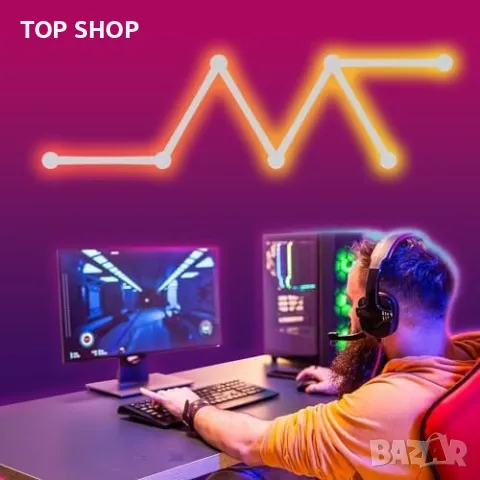 Нови Уникални LED Стенни Светлини KOBAIBAN - Ритъм, Цветове, Декор, снимка 5 - Лампи за стена - 49321347